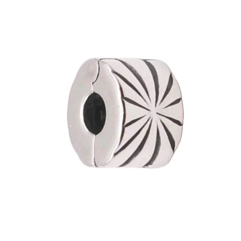 Pandora Authentic Sterling Silver Sunburst Clip Spacer Charm